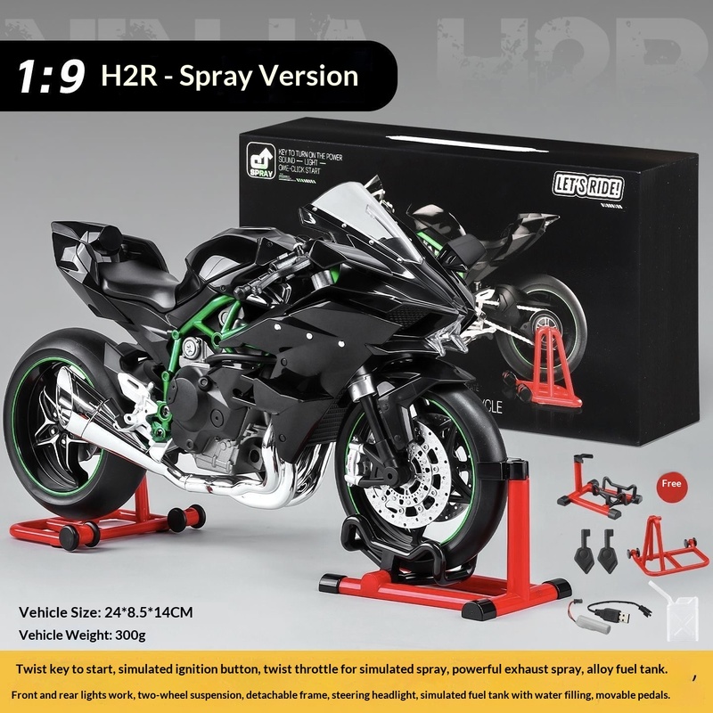 Battery Case Storage - Kawasaki Ninja H2R 1:9 Ölçekli Dinamik
