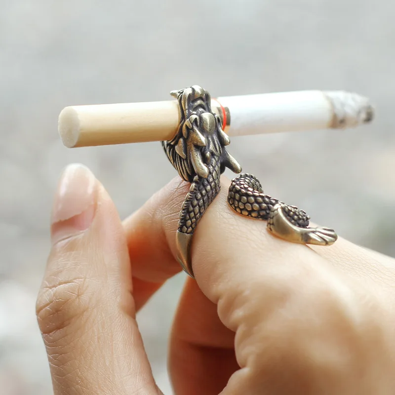 Vape Ring - Retro Ejderha Sigara Tutucu Halka Raf