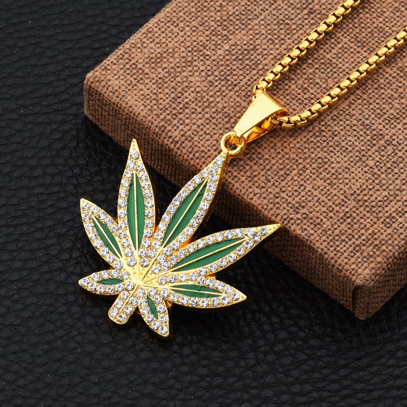 Dry Herb Vaping Accessories - Rhinestone Ot Kolye Kolye Erkekler Akçaağaç