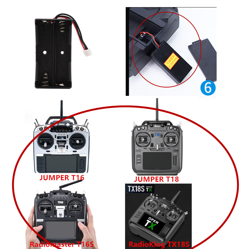 Radiomaster TX16S/TX18S,Jumper - Battery Case Storage incelemesi ve fiyatı